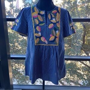 MADEWELL Women’s Blouse Sz S Cottage Core Floral Core Hyperfeminine Sustainable